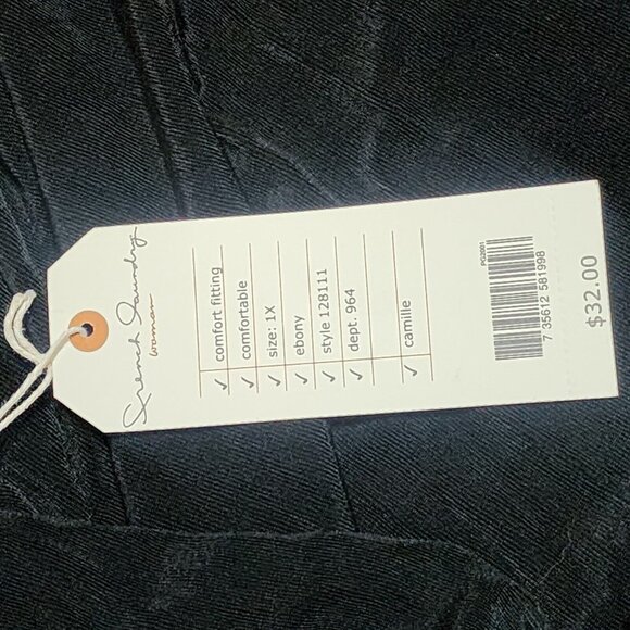 French Laundry Skirt Womens Plus Size 1X Solid All Black Pull On AcetateNew - Picture 5 of 7